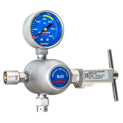 Pressure Gauge - Medical Nitrous Oxide 0 - 30,000 kPa - Gentec 197HF
