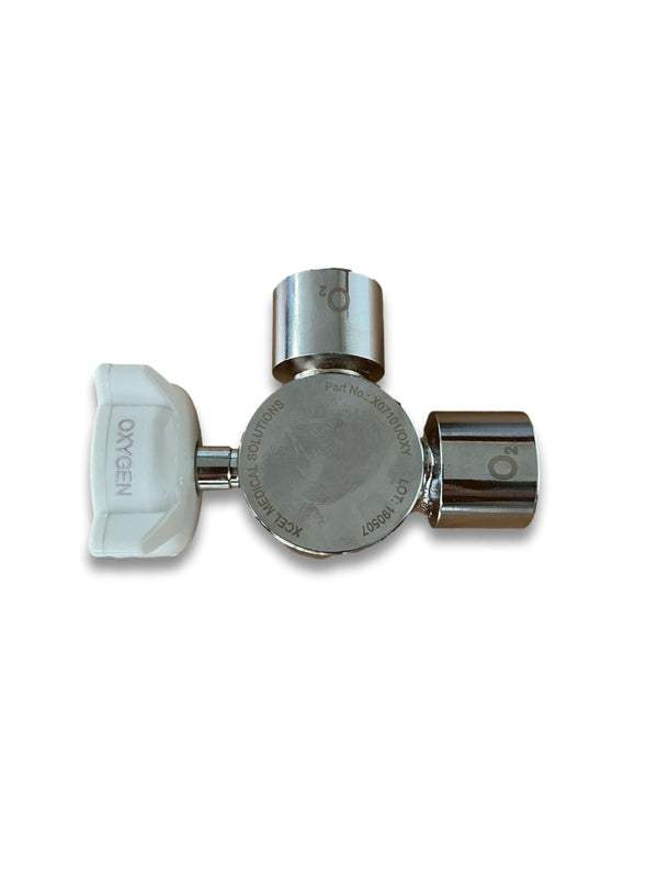 Fio2 T Adapter Xcel Medical 3-Way T-Body Medical Oxygen Adaptor