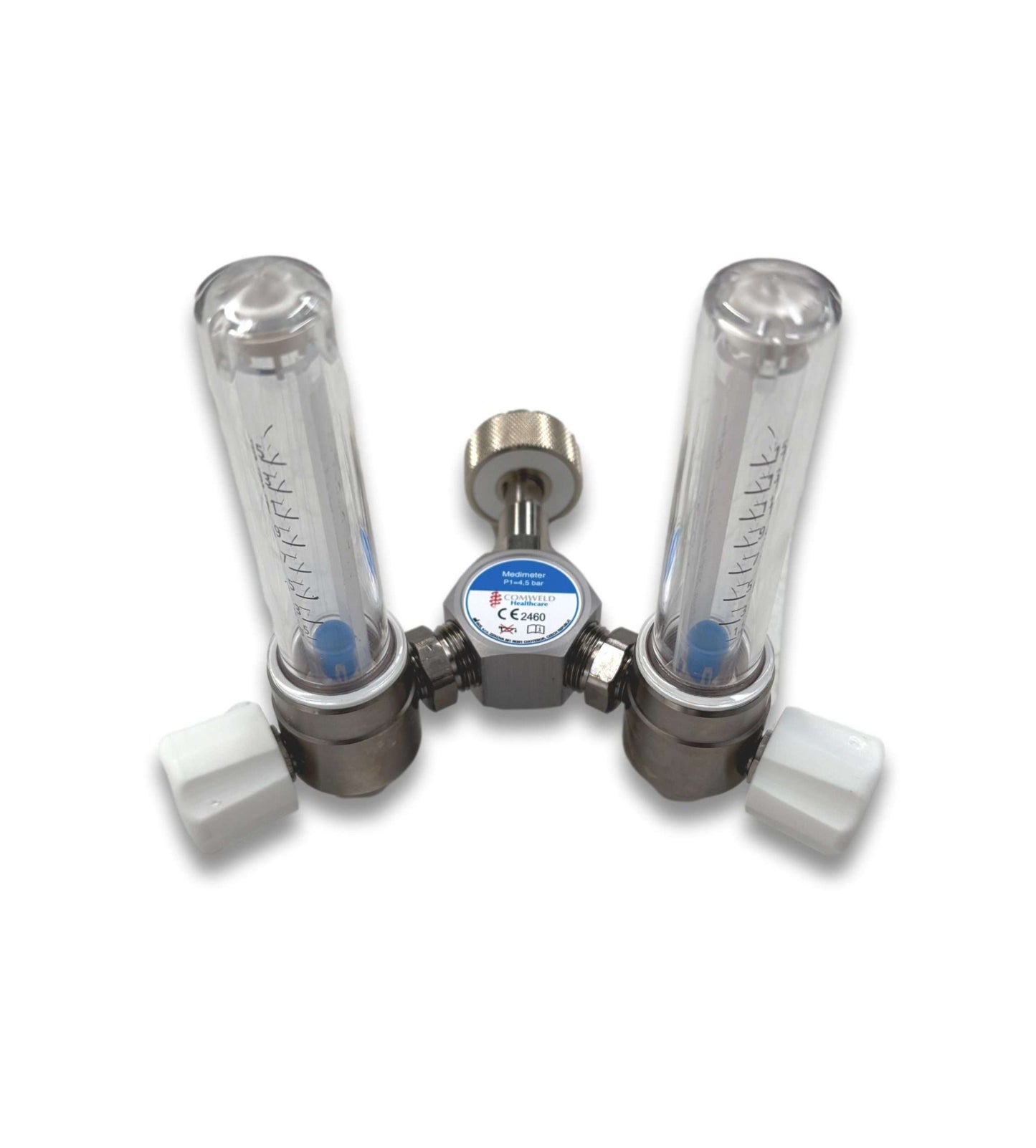 MediMeter Medical Oxygen - Twin flowmeter - 0-15 LPM