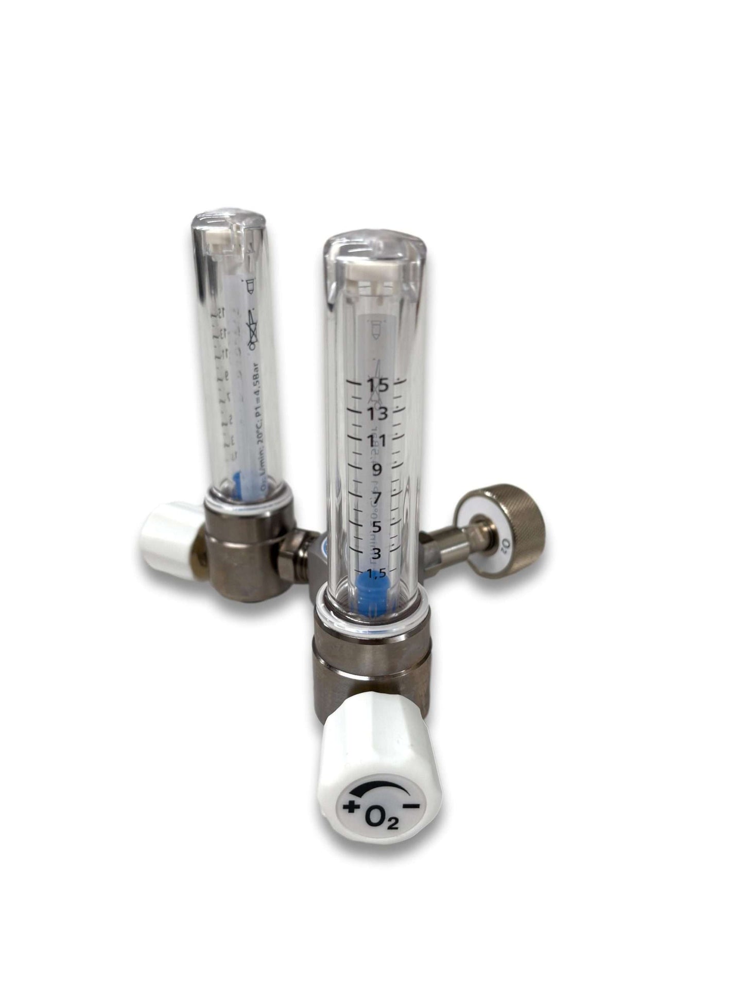 MediMeter Medical Oxygen - Twin flowmeter - 0-15 LPM