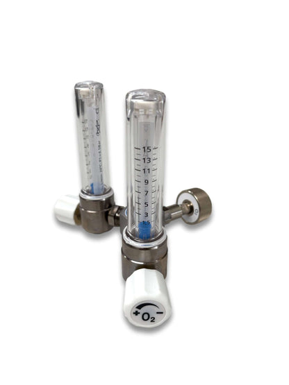 MediMeter Medical Oxygen - Twin flowmeter - 0-15 LPM