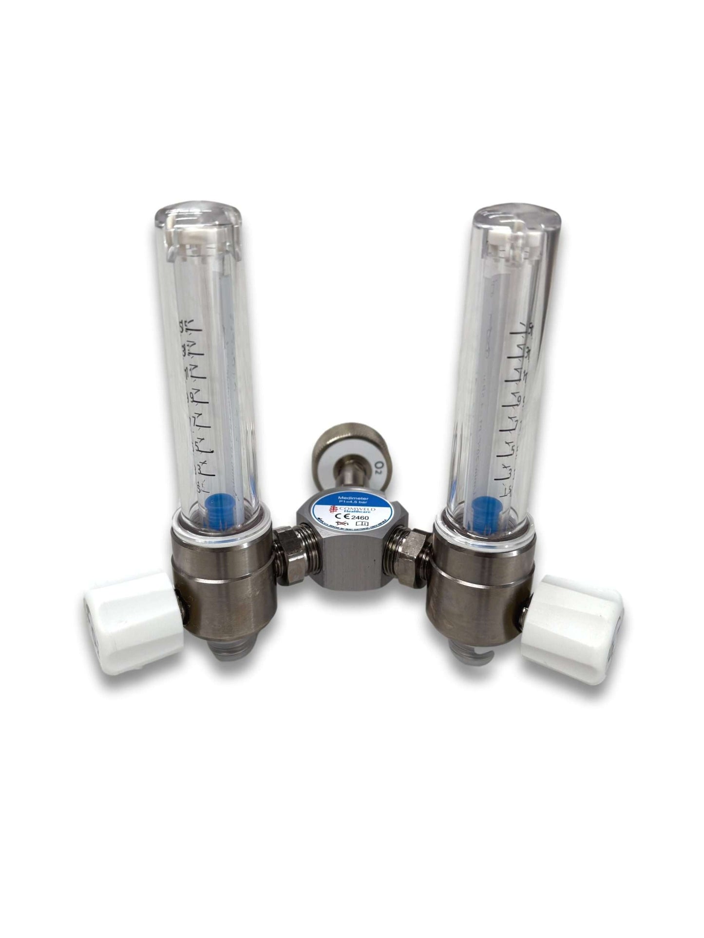 MediMeter Medical Oxygen - Twin flowmeter - 0-15 LPM