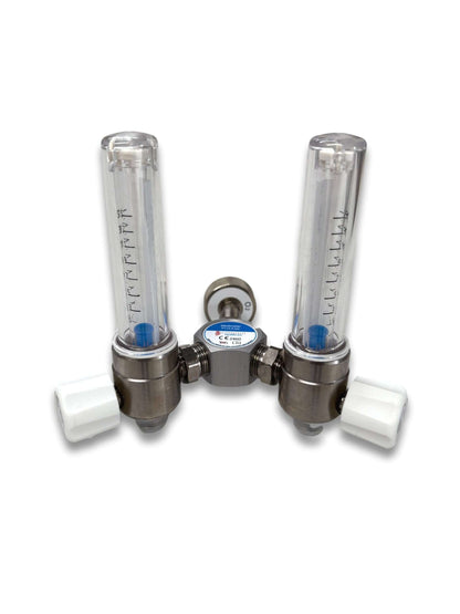 MediMeter Medical Oxygen - Twin flowmeter - 0-15 LPM