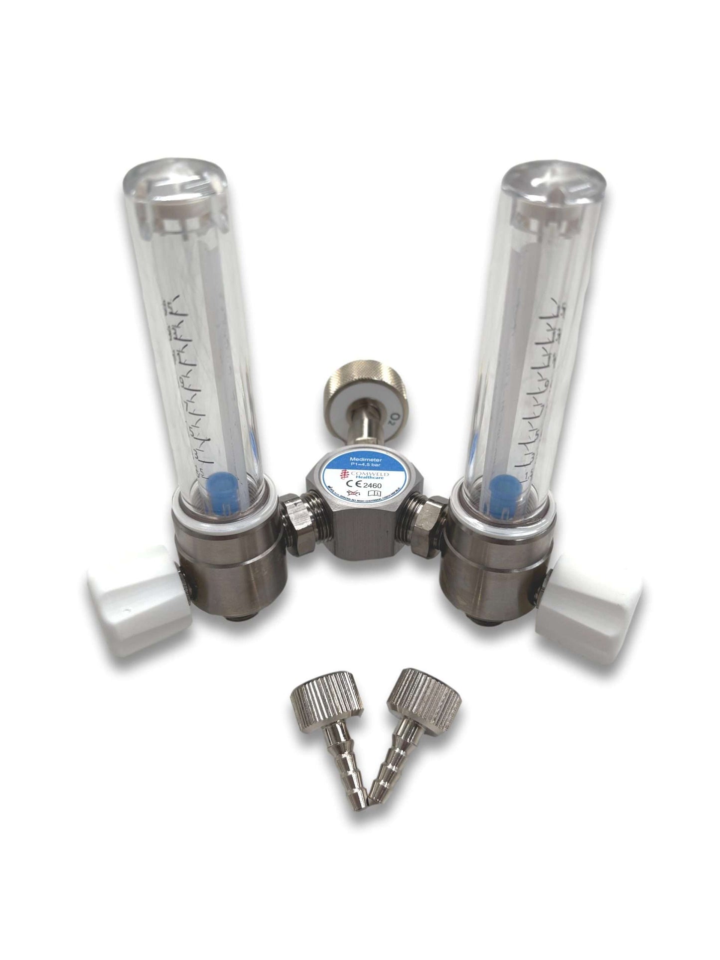 MediMeter Medical Oxygen - Twin flowmeter - 0-15 LPM