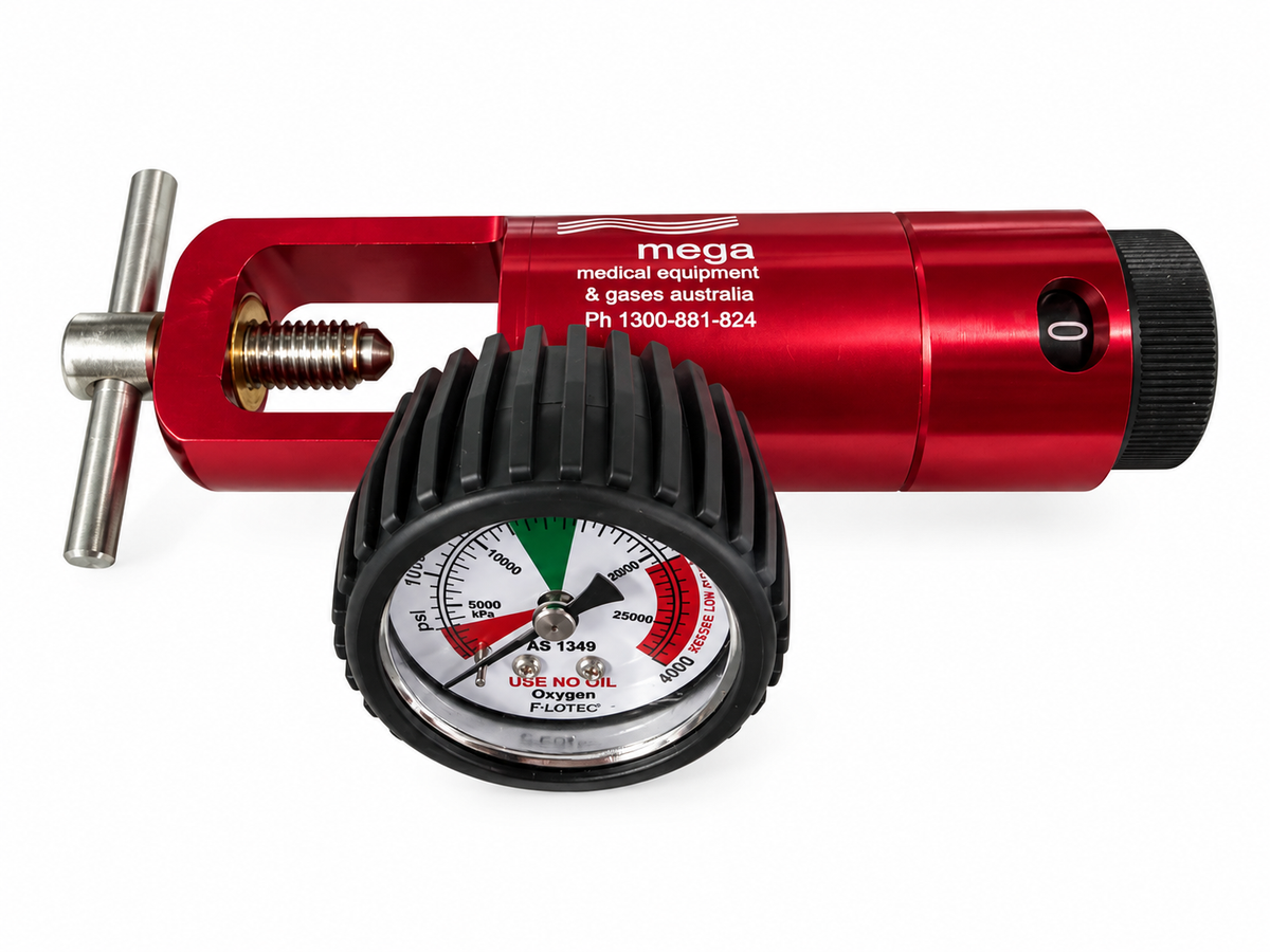 Regulator-Flowmeter 0.25-25 LPM - Medical Oxygen