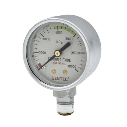 Pressure Gauge - Medical Carbon Dioxide 0 - 30,000 kPa - Gentec 197HF