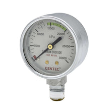 Pressure Gauge - Medical Carbon Dioxide 0 - 30,000 kPa - Gentec 197HF
