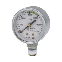 Pressure Gauge - Medical 50/50 Nitrous/Oxygen 0 - 30,000 kPa - Gentec 197HF