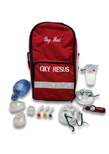 Large Resuscitation Kit - Big Red - With Suction