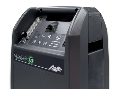 CAIRE VisionAire 5 litre stationary oxygen concentrator side view