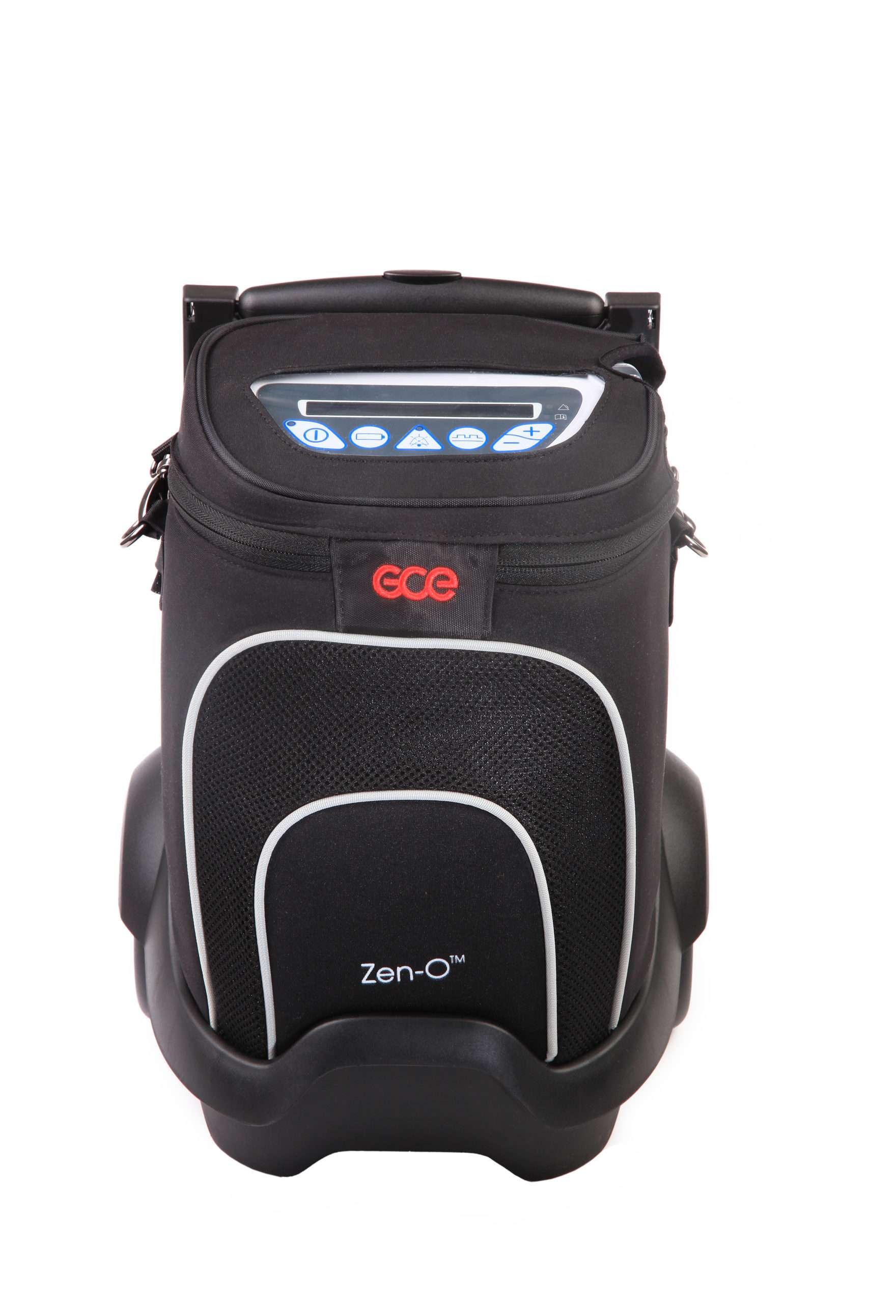 GCE Zen-O portable oxygen concentrator on carry bag